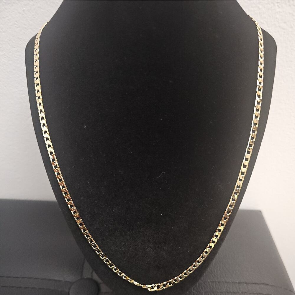 24in. 14k Gold Plated on brass- 4.4mm Cuban Link Chain Necklace